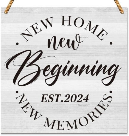 2024 Housewarming Gifts New Home Decor New House Gifts Ideas for New House 2024 Wood Sign Home Sweet Home Sign Farmhouse Room Decorations Wood Sign Wooden Wall Decor 8 * 8 inch