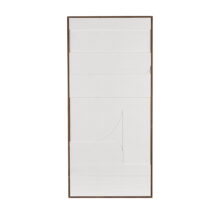 DecMode White Wood Dimensional Geometric Shaped Geometric Wall Decor with Brown Wooden Frame