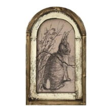 Rabbit Decor, Bunny Decor French Country Decor, Rustic Farmhouses Bunny Rabbit Art Posters, Vintage Wooden Rabbit Wall Art Decor 12*8 Inch Farmhouse Wall Decor Animal Wall Art