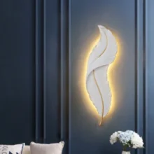 White Feather Wall Lamp