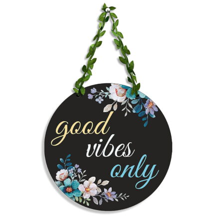 SEHAZ ARTWORKS Wooden Wall Hangings | Home Decoration Items | Home Decor Items - (Design - Good Vibes Only)