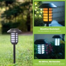 2 in 1 Solar Flame Lamp